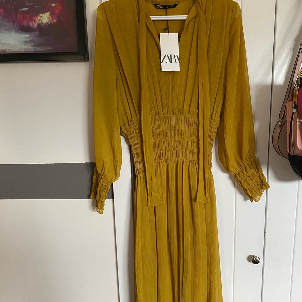 NWT Yellow Midi/Maxi Zara Dress